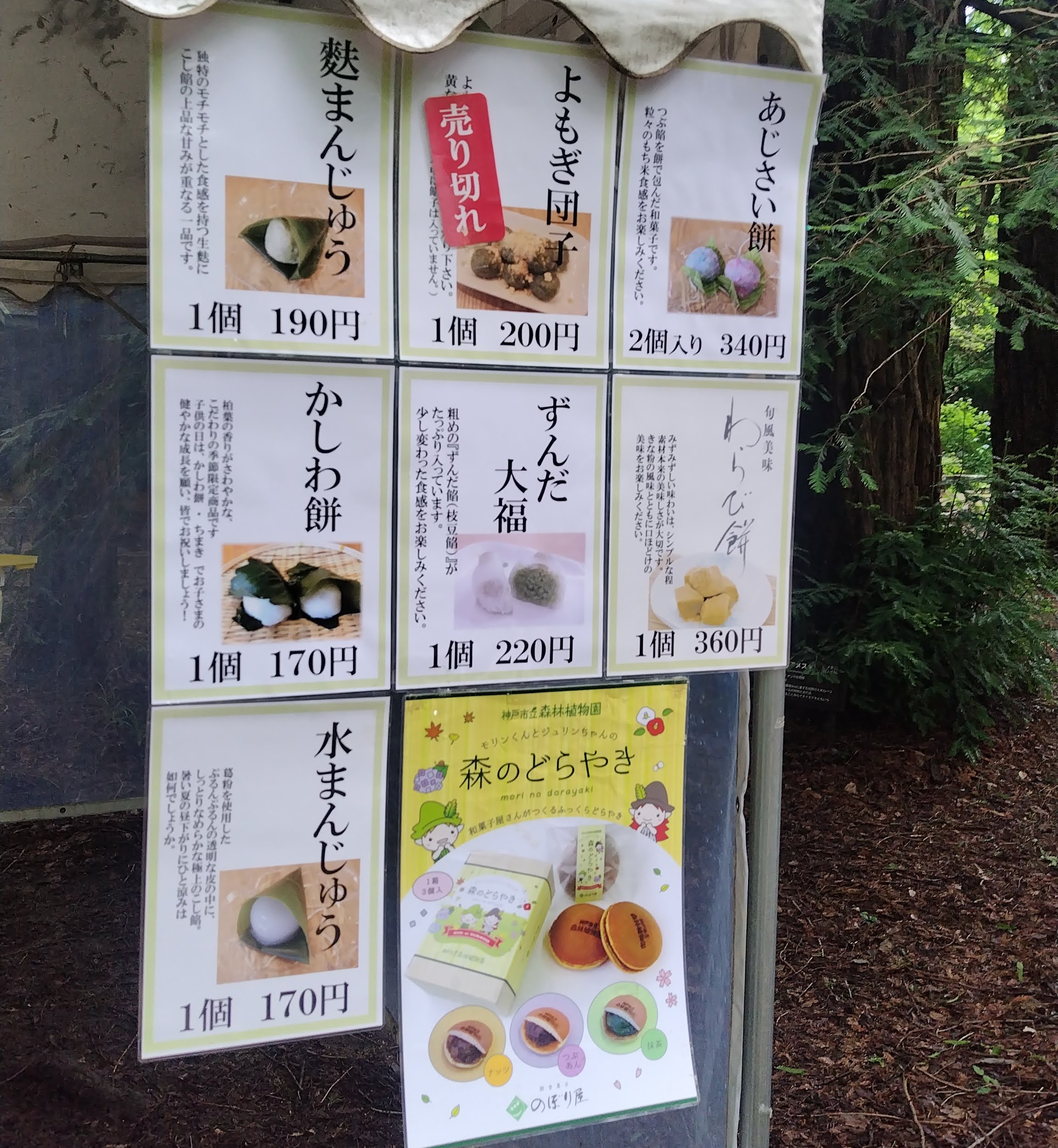 あじさい餅　神戸市立森林植物園　グルメ　デザート